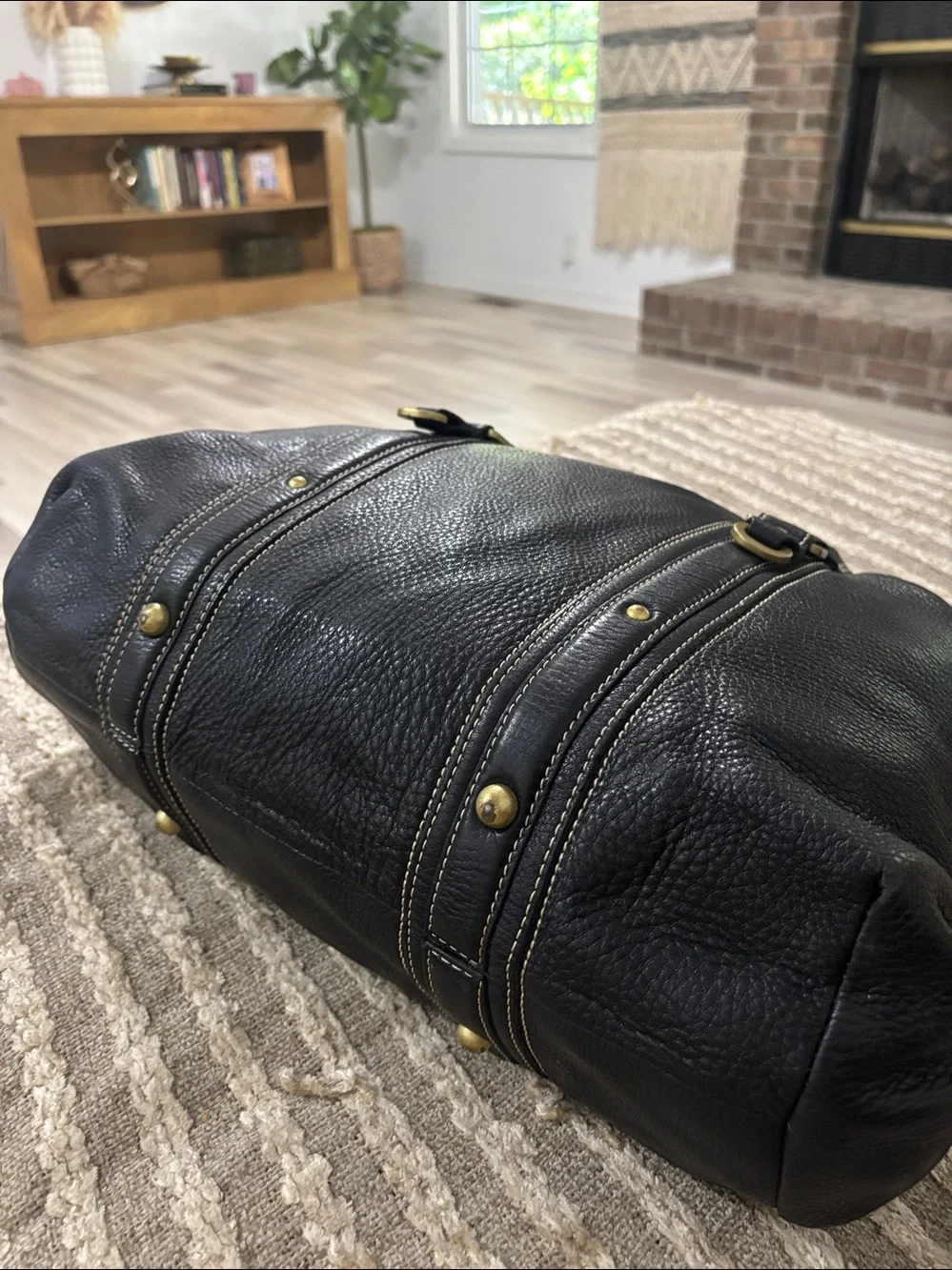 Kennedy Cole Black Leather Hobo Large Handbag